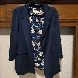 Skies Are Blue Navy Blazer Relaxed Fit
